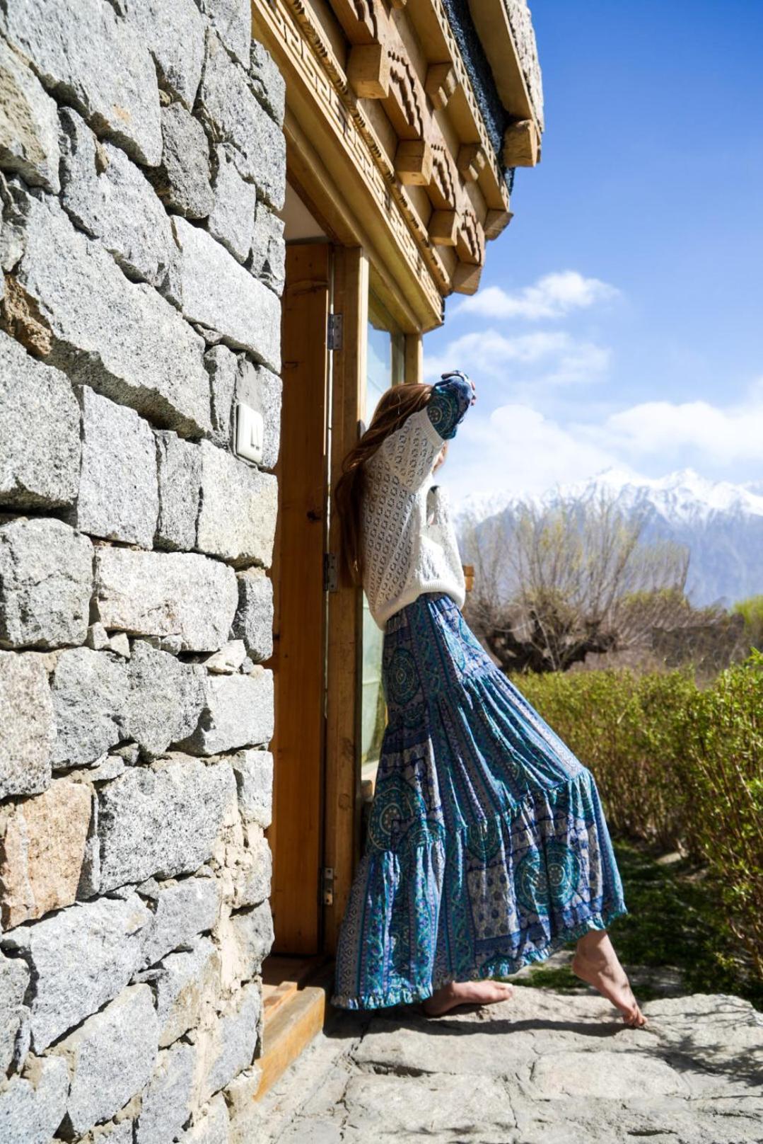 Hotel Lchang Nang Retreat-The House Of Trees-Nubra Valley Sumur Exterior foto